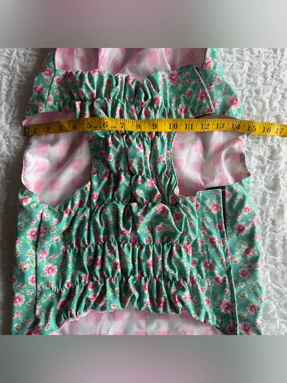 Worthy Dog London Floral Watercolor Hooded Dog Raincoat XXL